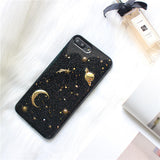 3D Moon stars iphone cases (6,6s,7,8,X,XR,XS)