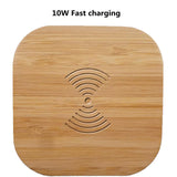 Qi Wireless Charger Wood 10W Fast Wireless Charging