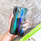 Aurora laser marble iphone cases (6,6s,7,8,X,XR,XS)