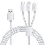 3 in 1 Micro USB Cable 2A Fast Charging Sync Quick Charger