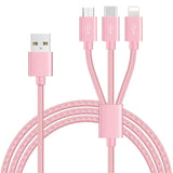 3 in 1 Micro USB Cable 2A Fast Charging Sync Quick Charger