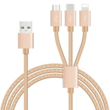 3 in 1 Micro USB Cable 2A Fast Charging Sync Quick Charger