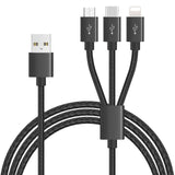3 in 1 Micro USB Cable 2A Fast Charging Sync Quick Charger
