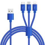 3 in 1 Micro USB Cable 2A Fast Charging Sync Quick Charger