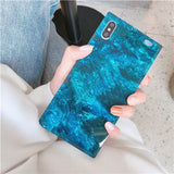 Blue Emerald Square  iphone cases (6,6s,7,8,X,XR,XS)