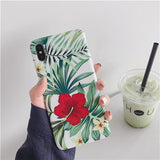 Plants leaves floral iphone cases (6,6s,7,8,X,XR,XS)