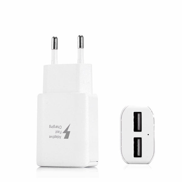 5V 2A EU Plug Phone Charger 2 USB Adapter