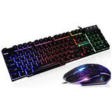 Rainbow LED Wired Backlit Illuminated Usb Gaming Keyboard